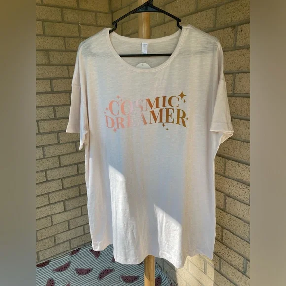 Cosmic Dreamer ✨ Stars Sparkles Sleep T Shirt Light Pink Cozy Pajamas Soft Shirt - Picture 12 of 12